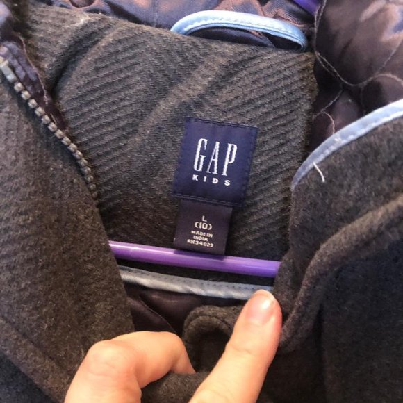 Gap Kids Gray Pea Coat - Picture 2 of 2